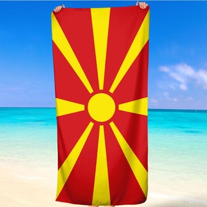 Macedonia National Flags Beach Towel