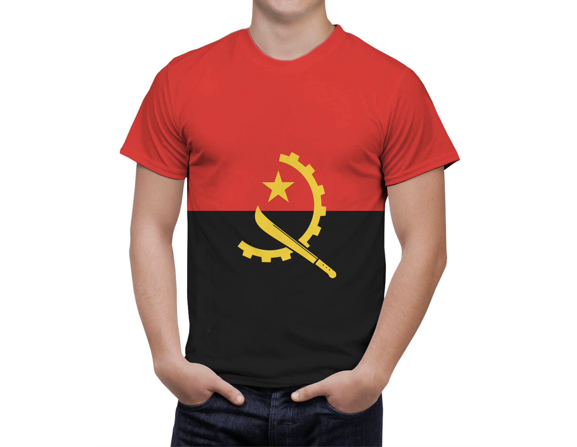 Discover Angola Flag Shirt, Patriotic 3D T-Shirt