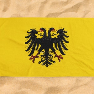 Toalla de playa con diseño de bandera del banderín del Sacro Imperio Romano, regalo de baño