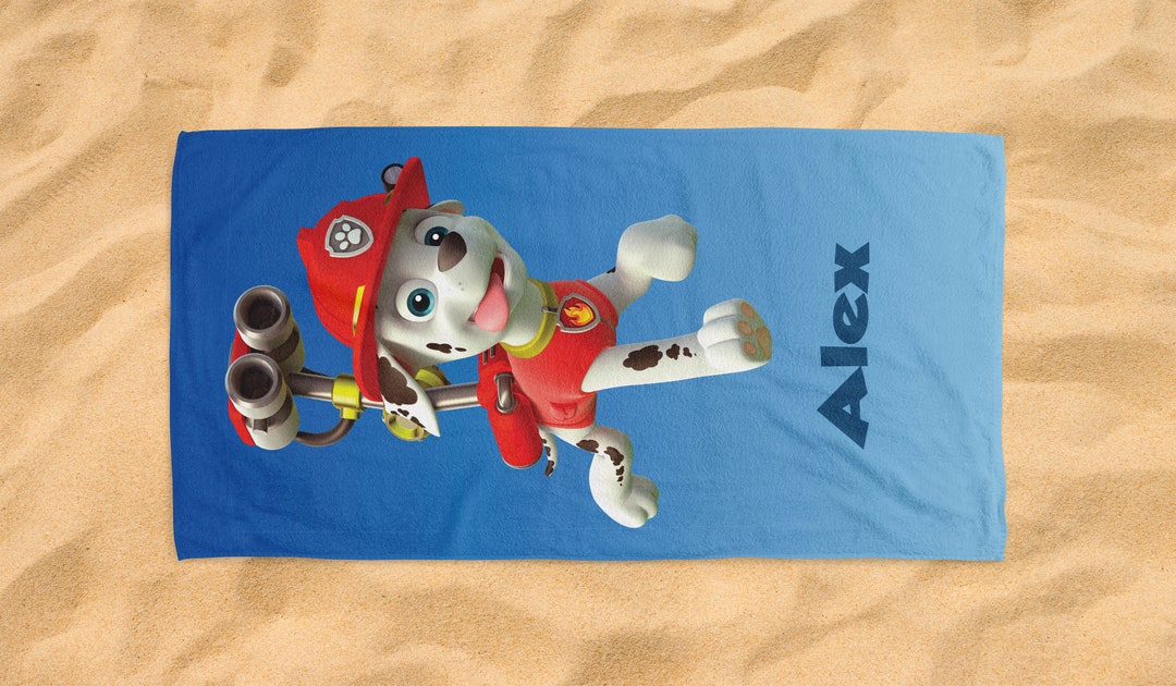 Paw Patrol Marshall Personalized Kids Beach Towels Sport Etsy