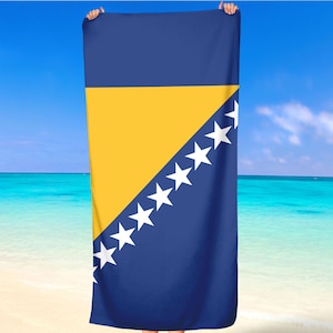 Bosnia and Herzegovina Country National Flags Beach Towel