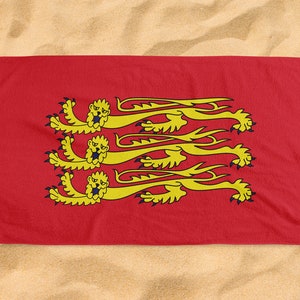Royal Arms of England Empire Royal Pennant Flag Design Beach Towel Bath Gift