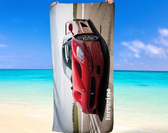 Ferrari F50 Beach Towel Iconic Car Microfiber & Cotton