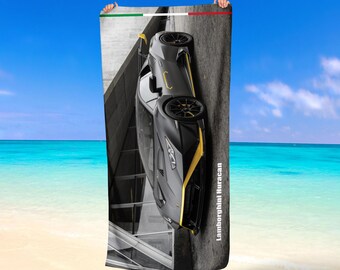 Lamborghini Huracan Beach Towel Iconic Car Microfiber & Cotton