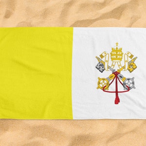 Drapeau de la Cité du Vatican, drapeau fanion du Saint-Siège, serviette de plage, cadeau de bain