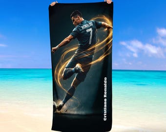 Cristiano Ronaldo CR7 Beach Towel – Microfiber & Cotton