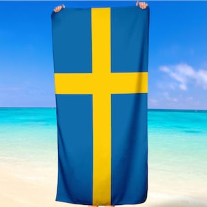 Sweden Country National Flags Beach Towel