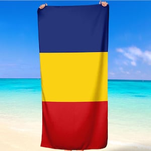 Romania National Flags Beach Towel