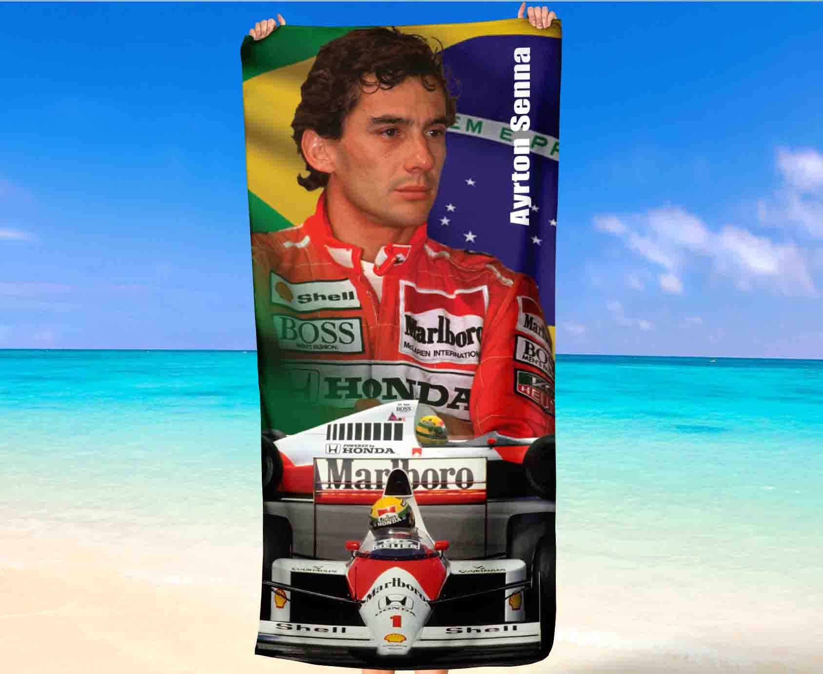 アイルトン・セナ F1 ビーチタオル フォーミュラ1 レーシング