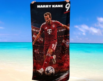 Harry Kane Football Player Luxury Beach Towel