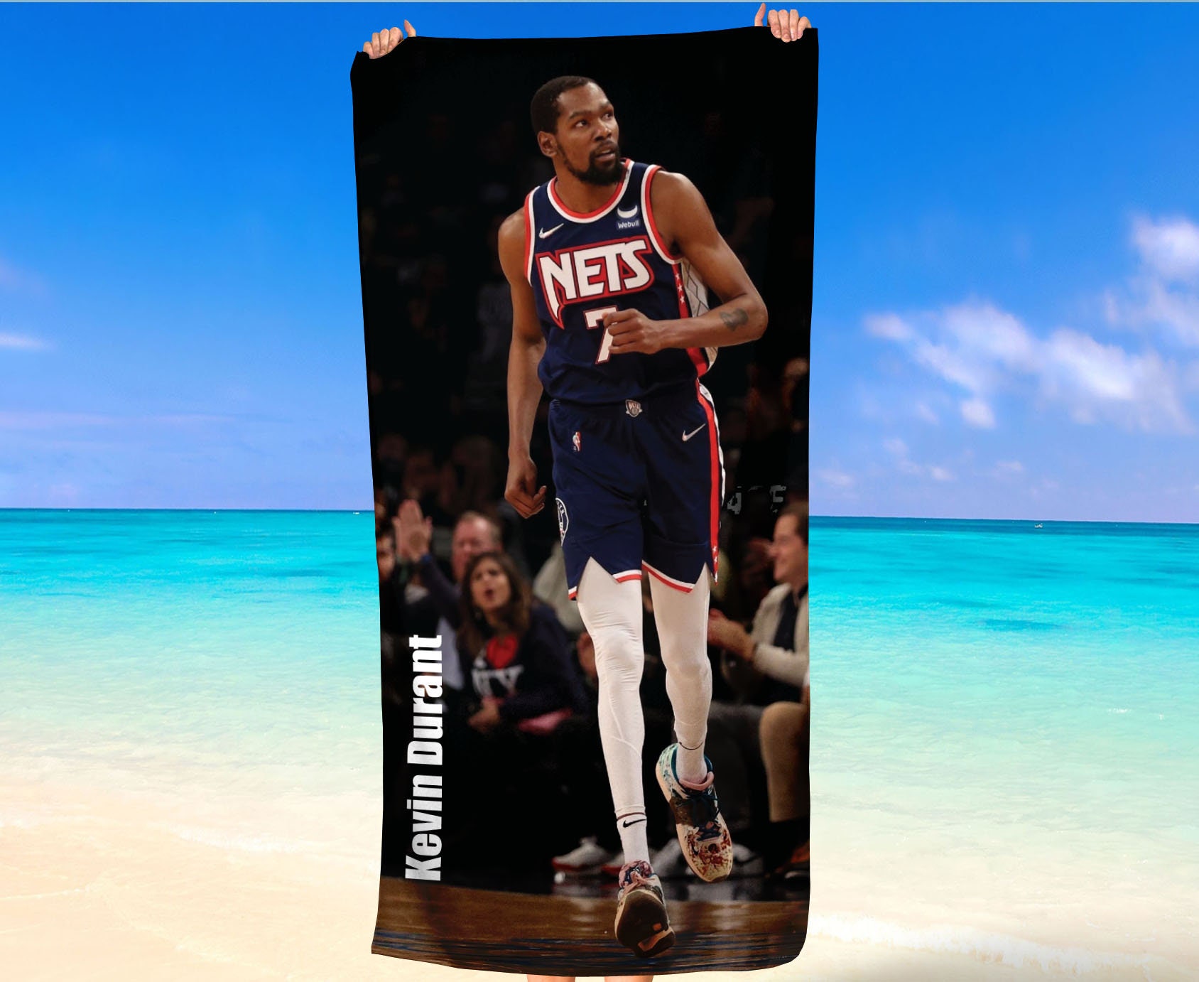 ケビン・デュラント ブルックリン・ネッツ ビーチタオル スポーツ バスケットボール 海 夏 ギフト - Etsy 日本, image size:1688x1382