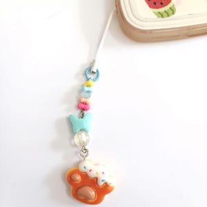 Colorful Miniature Handmade Food Kawaii Phone Charm, Gift for Her, Y2K Clay Camera Charm, Digi Cam Strap