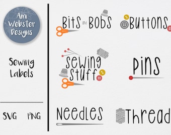 Naailabel SVG, Naaikamerstickers, naaister SVG, Cricut Cut-bestand, Naai SVG, Naaiopslag Svg, Commercieel gebruik