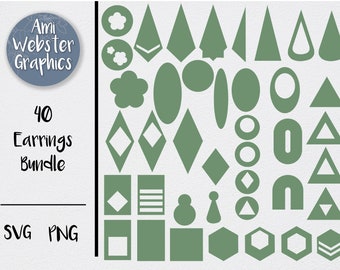 Earring SVG - SVG Earrings Bundle - Earrings SVG - Faux Leather earring svg -Shapes svg