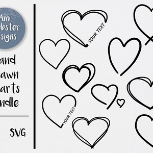 Heart SVG, Hearts PNG, Valentines Hearts, love svg, romantic svg, clipart hearts