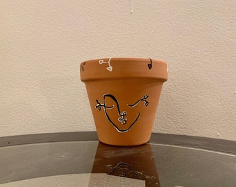 Pot peint de 4''