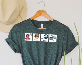 Camicia AAC / Camicia SLP AAC / Camicia logopedia / T-shirt Boardmaker / Regalo logopedia / Camicia aac slp