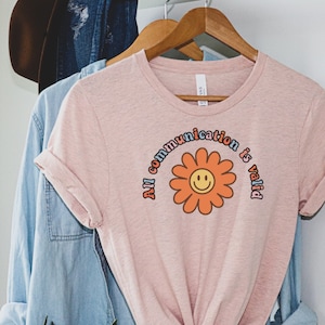 AAC SLP Shirt | All Communication is Valid T Shirt | Retro AAC Speech Therapist Tee | Speech Pathologist Gift | Special Ed Tee