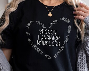 Camisa de terapia del habla Camisa SLP Regalos SLP Camisas SLP Patología del habla Patólogo del lenguaje del habla Patólogo del habla Regalo de terapia del habla