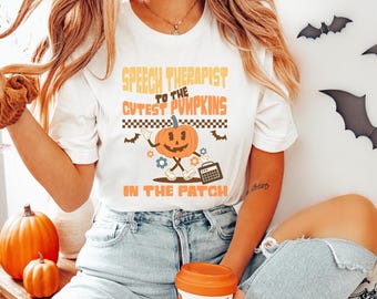 Halloween Speech Therapy Shirt AAC SLP Shirt Slp Shirts Speech Pathology Fall SLP Shirt Speech Therapist Gift Speech Therapy Gift