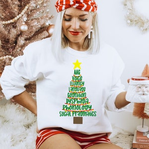 Christmas SLP Sweatshirt | Speech Therapy Scope of Practice Christmas Sweatshirt | Speech Christmas Sweater | SLP Christmas Gift