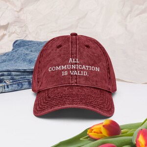 SLP Hat | All Communication is Valid Baseball Hat | Speech Therapist Baseball Cap
