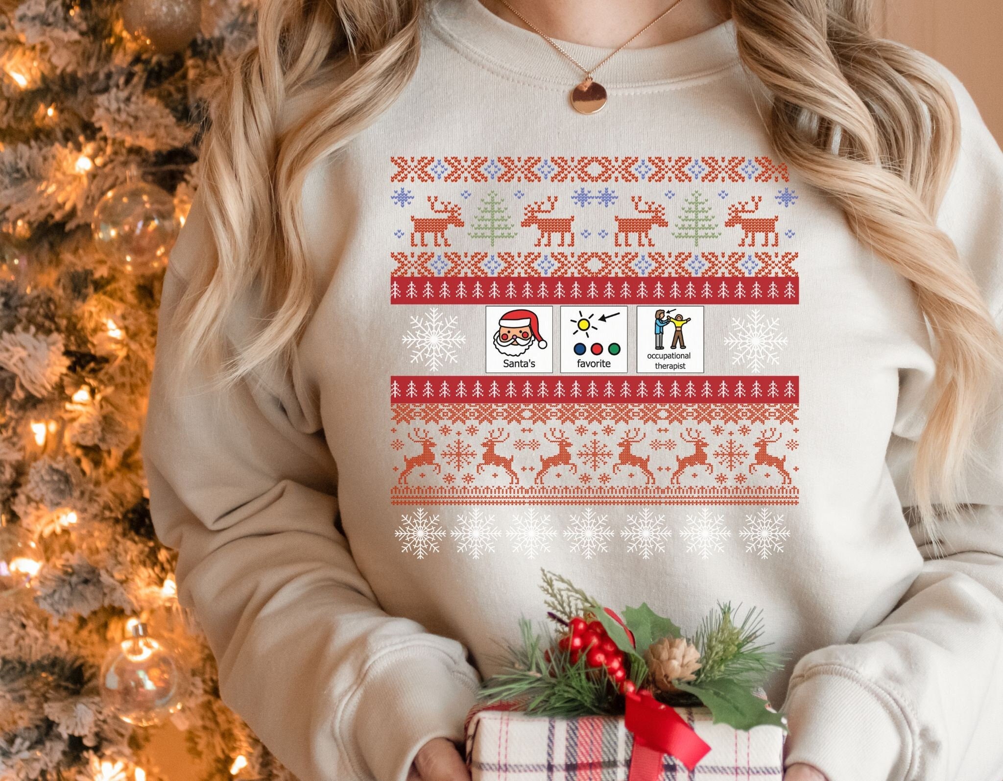 OT Ugly Christmas Sweater Occupational Therapist Ugly Christmas