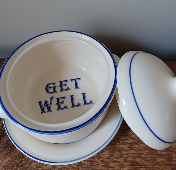 Rare Vintage Rubicon RX Get Well Chicken Soup Bowl Lid Etsy