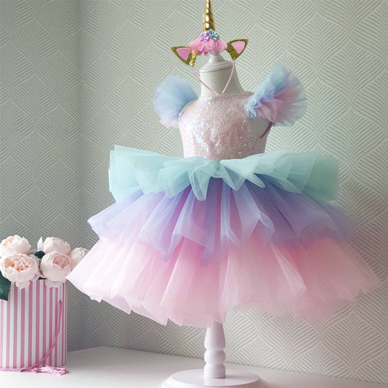 Buy Unicorn Dress for Girls, Beautiful Tulle Dress for Baby Girl, Birthday  Party Dress, Baby Tulle Dress Online in India - Etsy