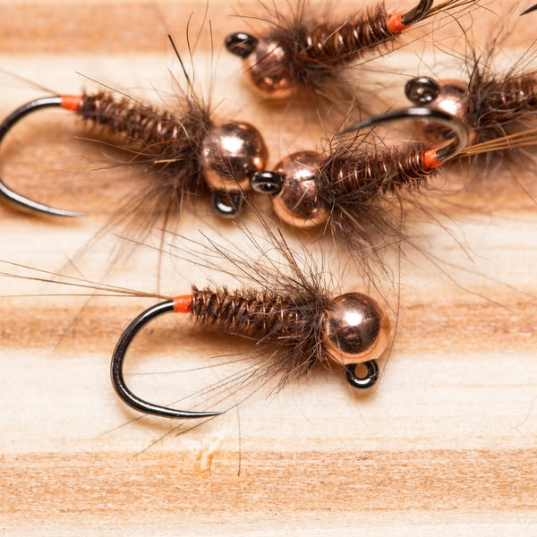 Pheasant Tail Jig Nymph - Copper Bead (5-Pack)