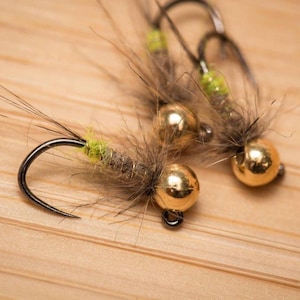 Hare&#39;s Ear Nymph - Beige Chartreuse (3-Pack)