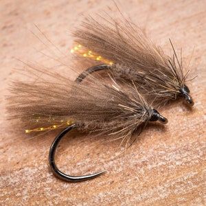 Natural CDC Sedge Dry Fly - Flash Tip (3-Pack)