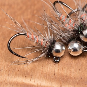 Hot Rib Squirrel Jig Nymph - Silver Bead (3-Pack)