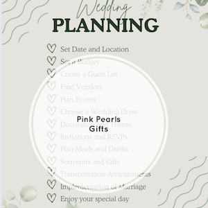 Digital Wedding Planning Check list
