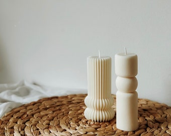 Curved Ribble Candles Set