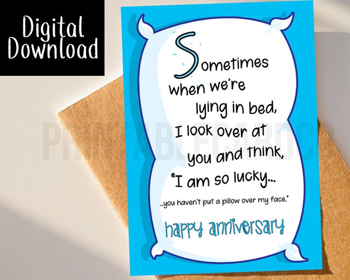 Printable Funny Anniversary Card Funny Anniversary Card for - Etsy