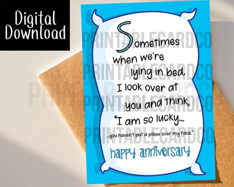 Printable Funny Anniversary Card Funny Anniversary Card for - Etsy