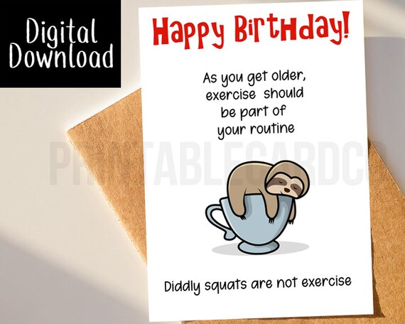 Printable Funny Birthday Card Funny Birthday Card for Friend | Etsy