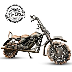 El Hefe:  Handmade Scrap Metal Motorcycle Model by Scrap Cycles Perfect Gift For Motorcycle Riders Harley Davidson Indian Motorcycles