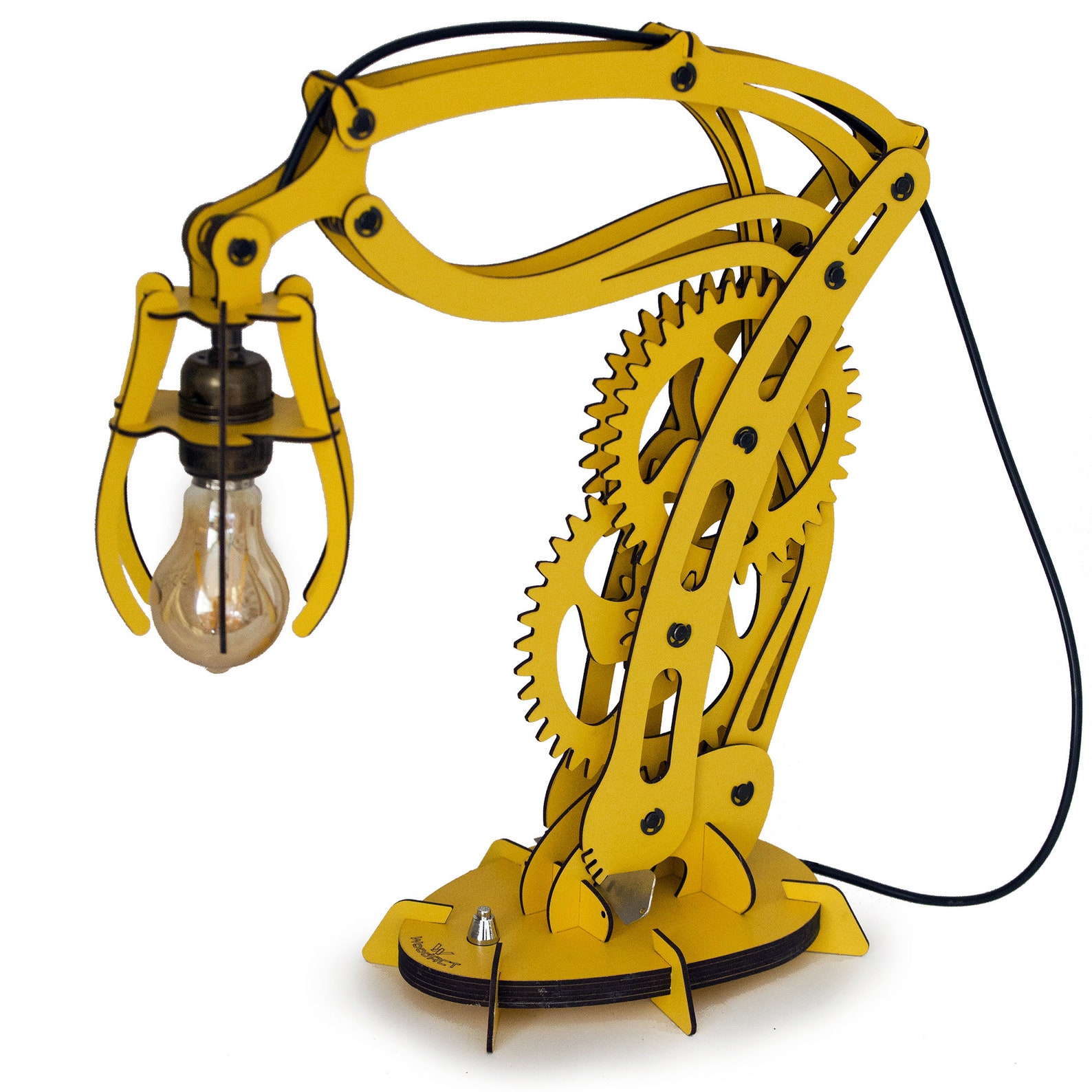 Mechanical wooden desk lamp Etsy