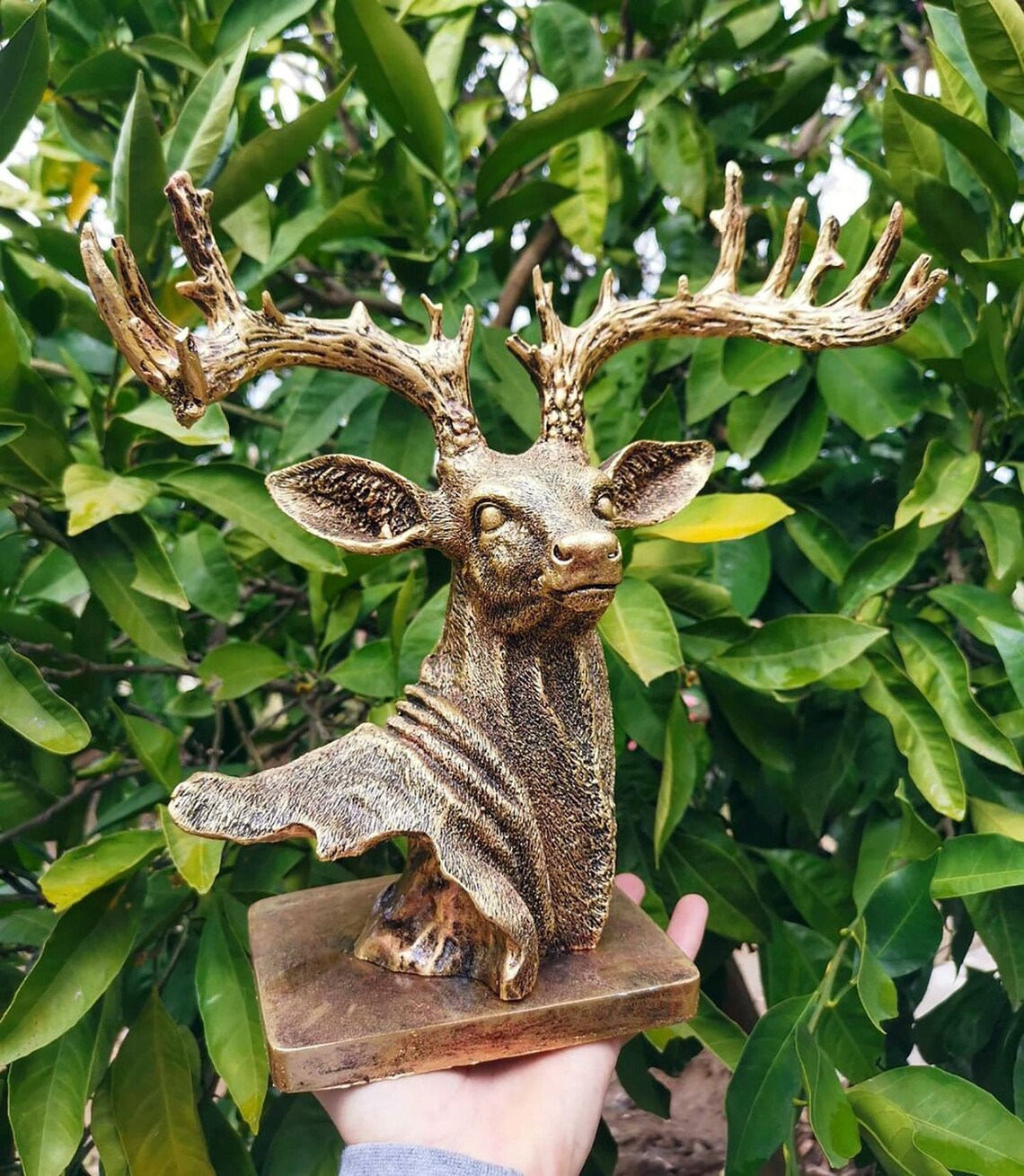 Deer Statue Decorative Deer Head Sculpture. Etsy