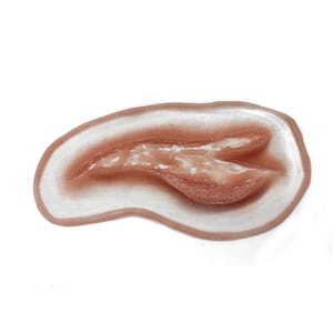 Trauma Prothetik B / Tiefe Risswunde / Eingekapseltes Silikon / SFX Make Up / Moulage / Horror / Gore / Wunde / Zerrissenes Fleisch