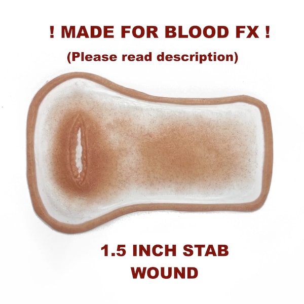 Prótesis de herida por arma blanca de 1,5 pulgadas / EFECTOS SANGRE / vejiga / lesiones simuladas / moulage / silicona encapsulada