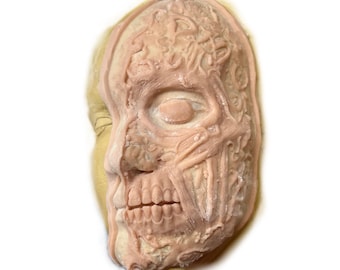 Half Burned Face / Encapsulated Silicone Prosthetic / SFX MAKEUP / Out of kit / Wounds / Trauma / Scars / Infected /Zombie / Cosplay