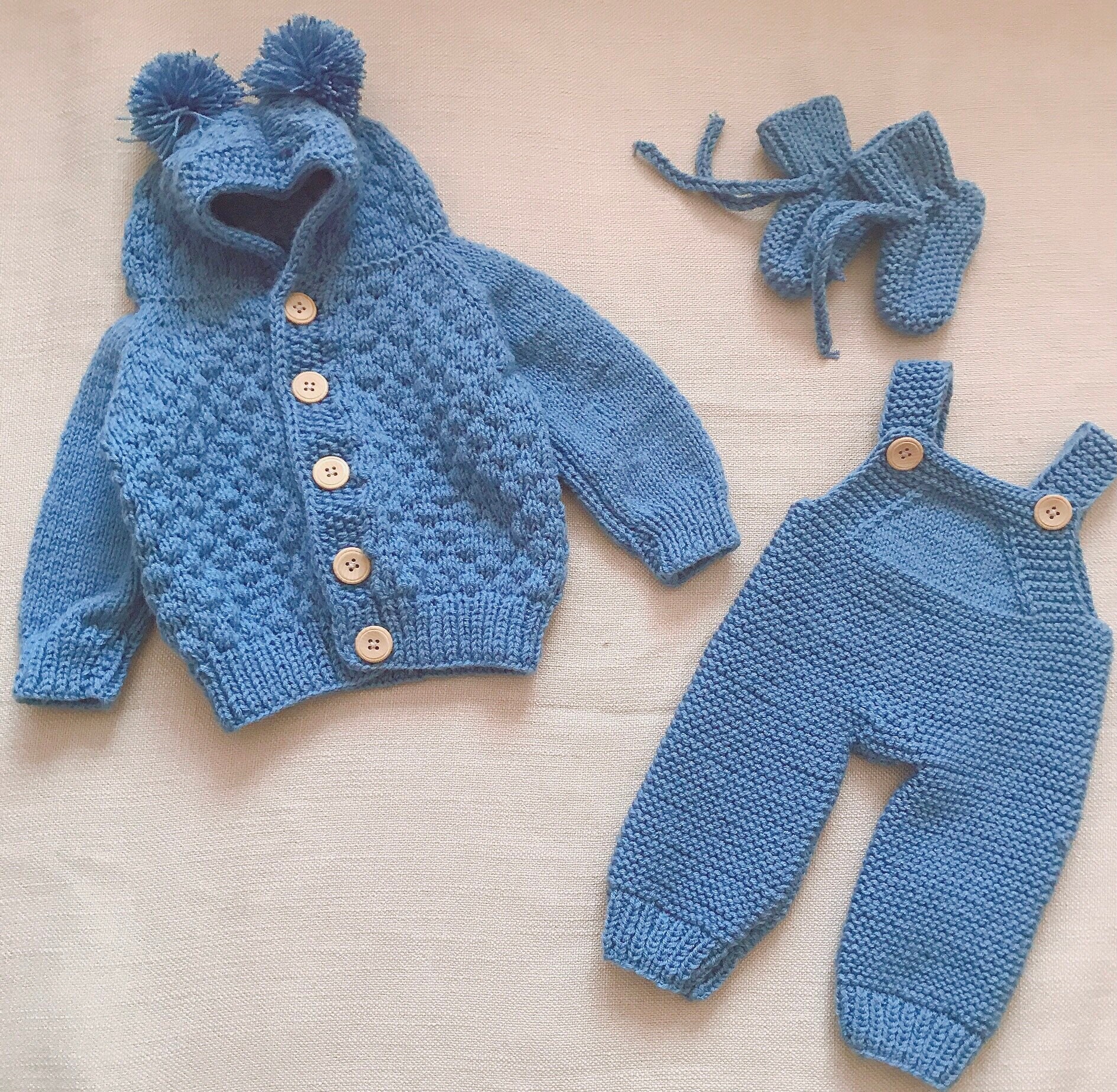 Baby Knitting Set/ 2 pieces set / Handmade knitting set | Etsy