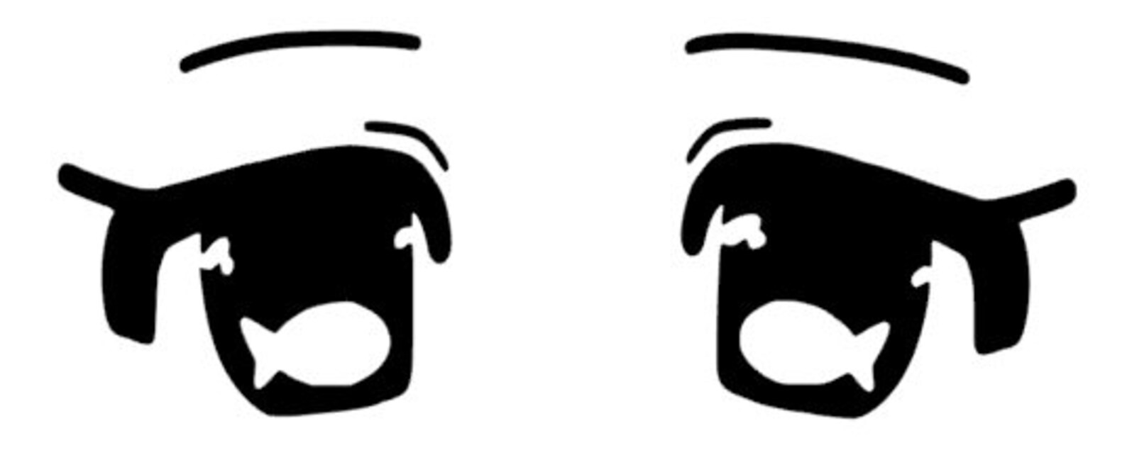 Anime Eyes Decal Stickers Vinyl UWU Senpai Waifu Etsy