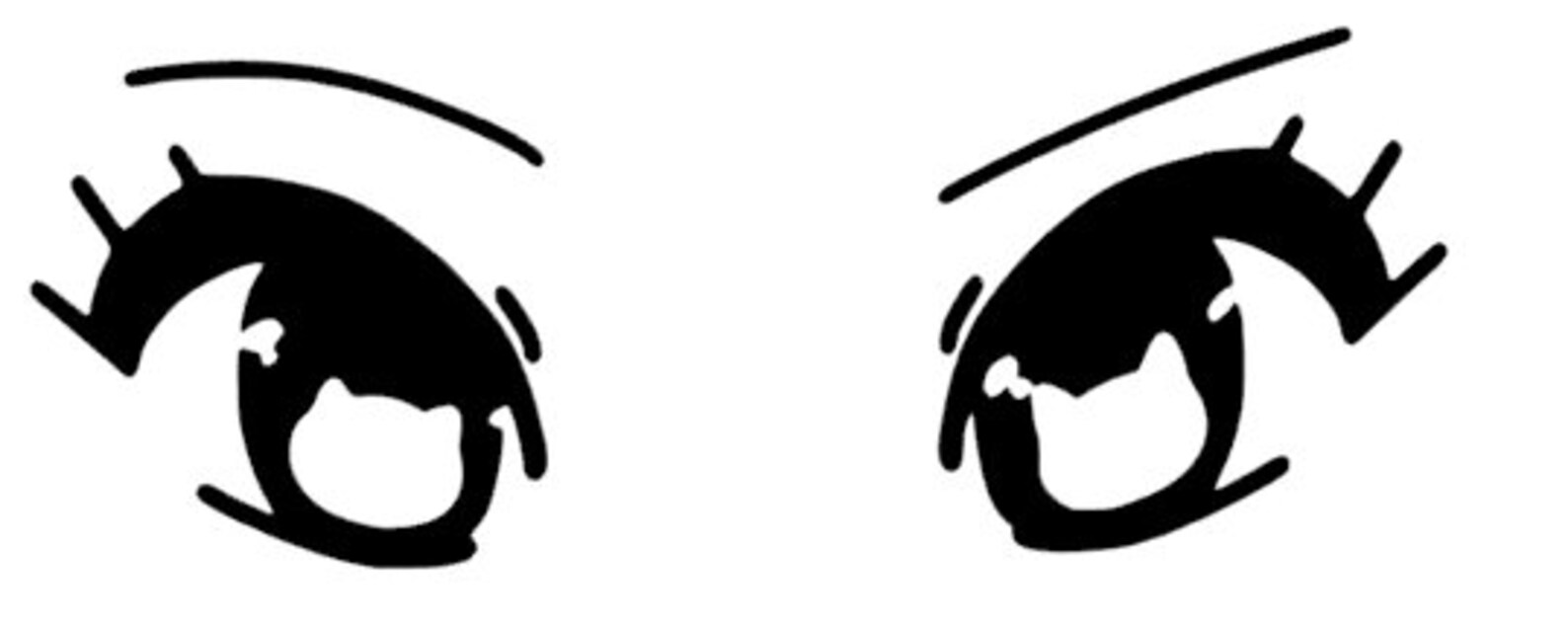 Anime Eyes Decal Stickers Vinyl UWU Senpai Waifu Etsy