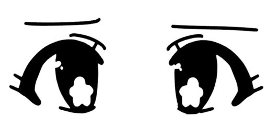 Anime Eyes Decal Stickers Vinyl UWU Senpai Waifu Etsy