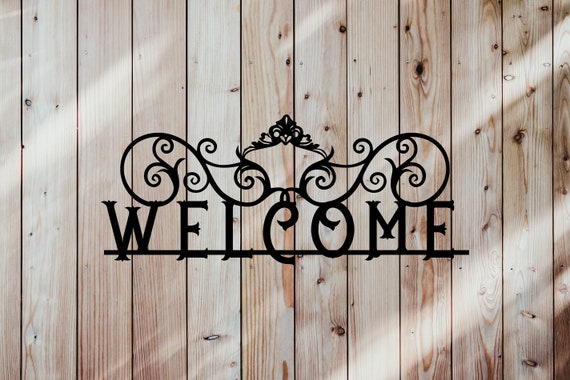 Filigree Welcome DXF | Etsy