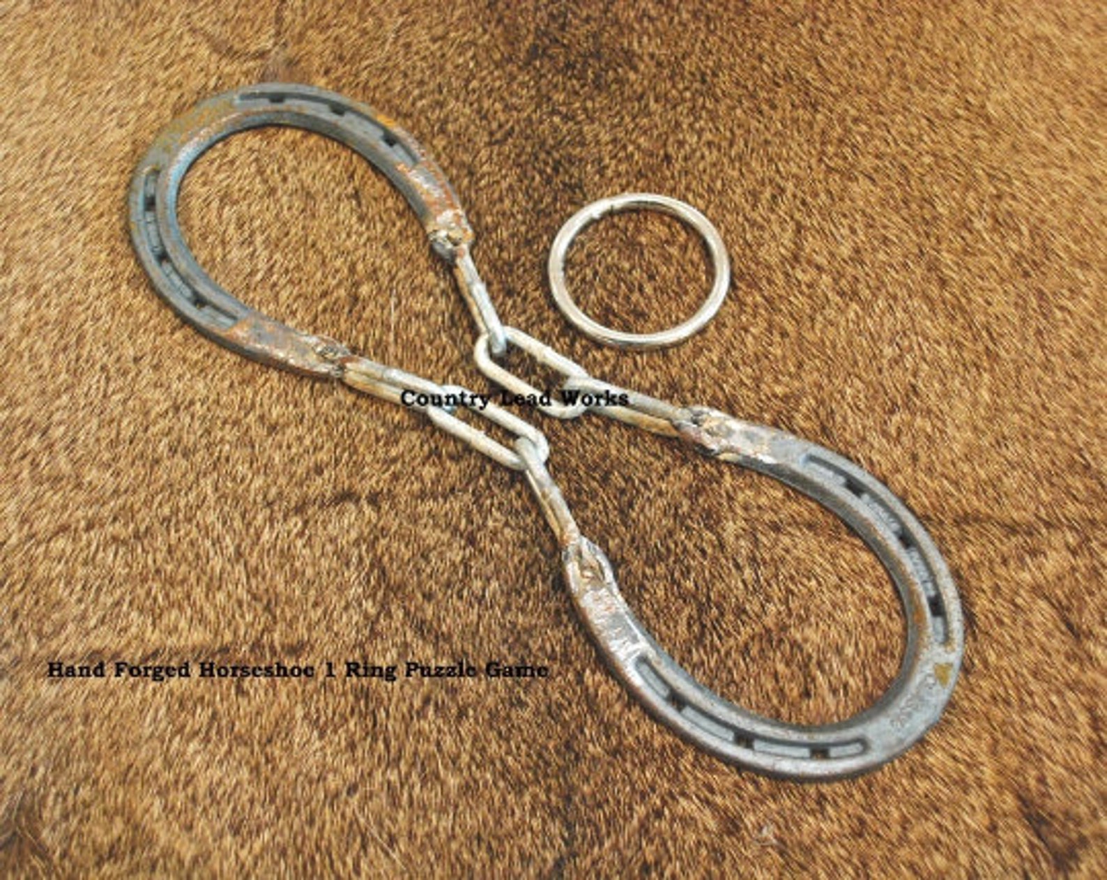 Hand Horseshoe 1 Ring Puzzle Game FREE SHIPPING Etsy